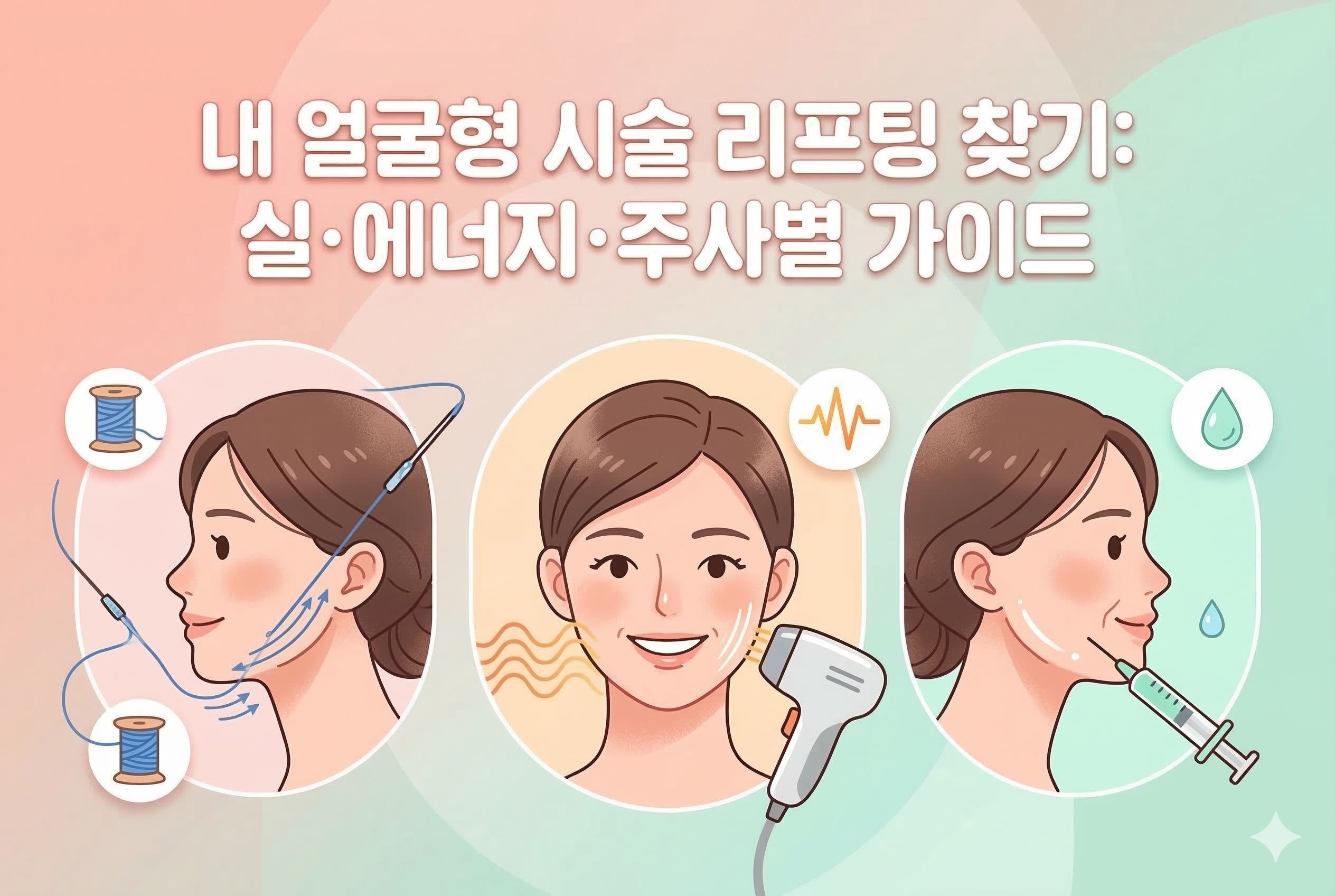 내 얼굴형 시술 리프팅 찾기: 실·에너지·주사별 가이드