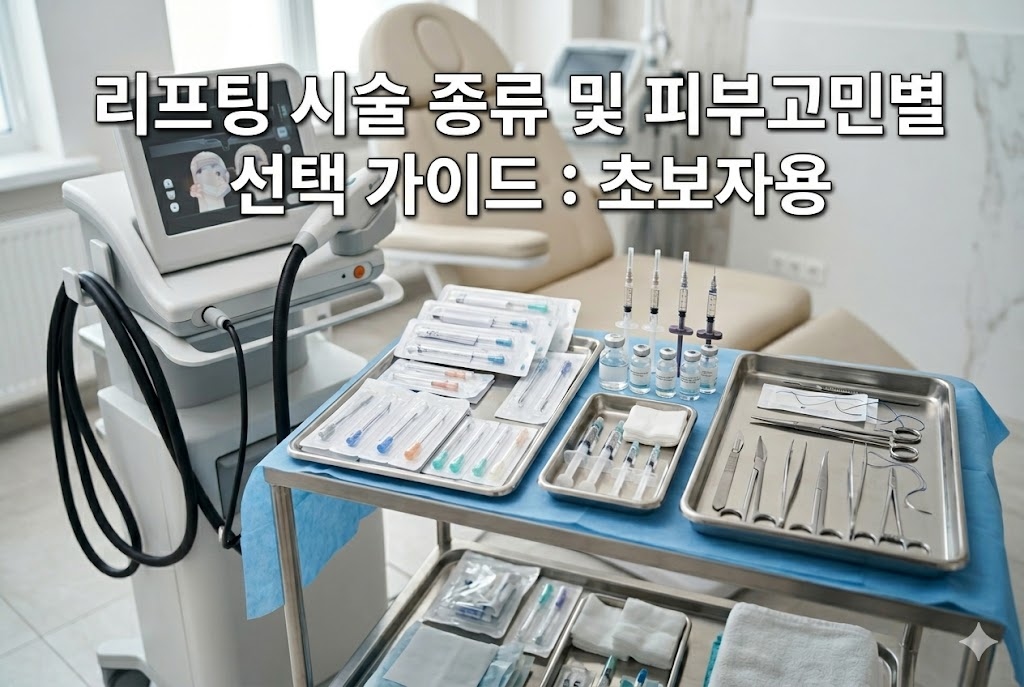 리프팅 시술 종류 및 피부고민별 선택 가이드 : 초보자용