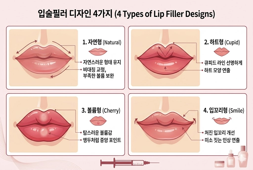 입술모양 트렌드 : 내 얼굴에 맞는 입술필러 디자인 찾기