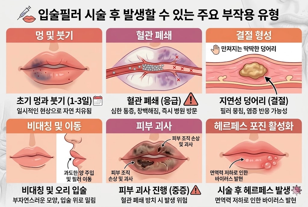 입술필러 부작용 시술 전·후 관리법 완전정리