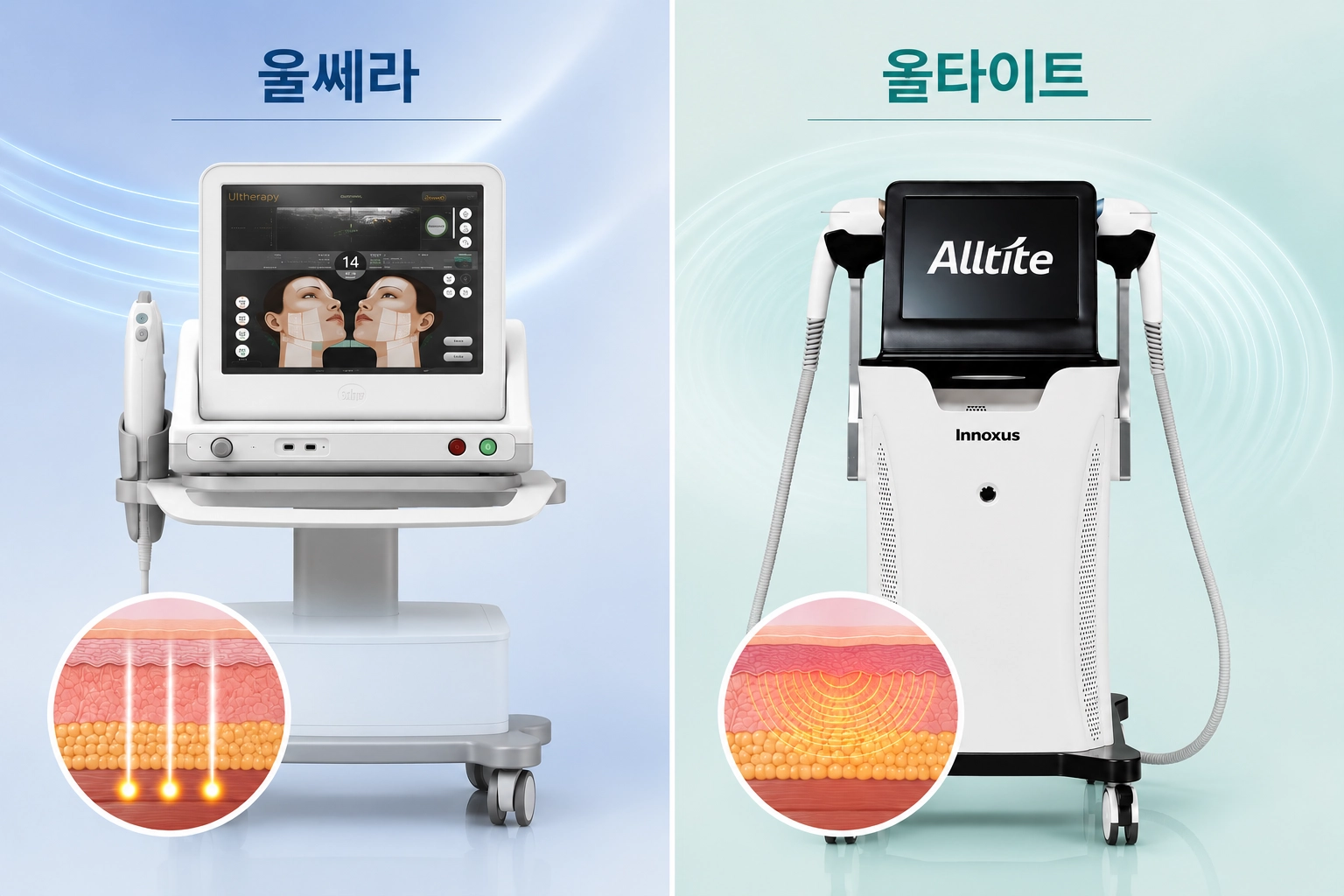 울쎄라 올타이트 비교 : 시술별 효과·통증·비용 총정리