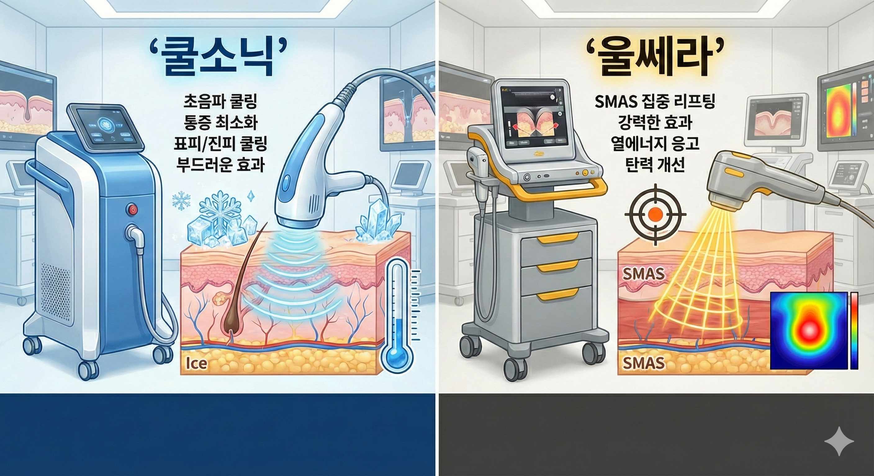 쿨소닉과 울쎄라, 내 피부엔 어떤 리프팅이 맞을까?